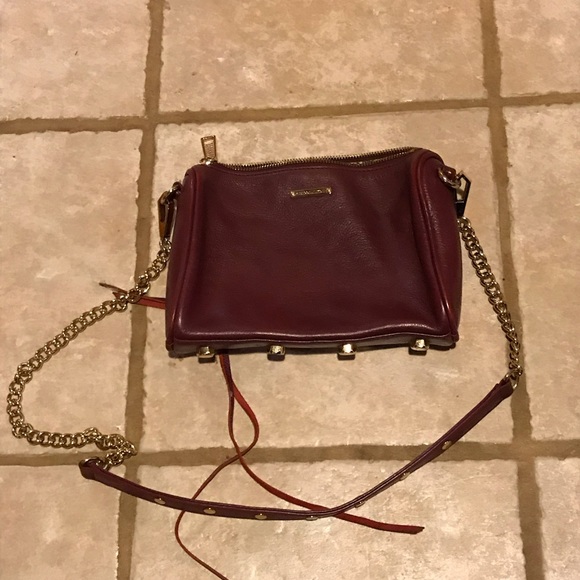 Rebecca Minkoff burgundy 3 zip cross body - Picture 3 of 4